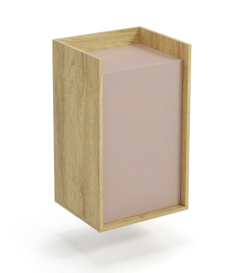 MOBIUS cabinet 1D color: hikora oak/white