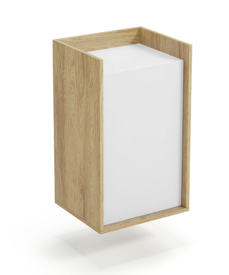 MOBIUS cabinet 1D color: hikora oak/white