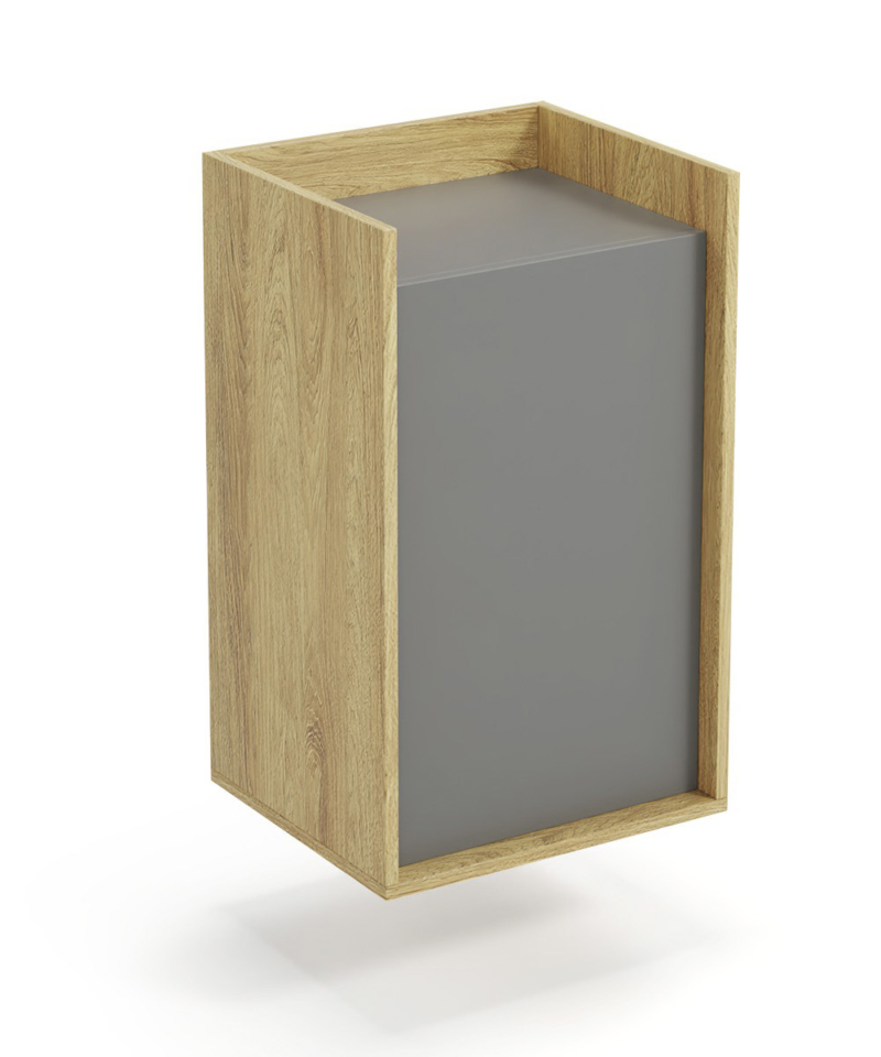 MOBIUS cabinet 1D color: hikora oak/grey