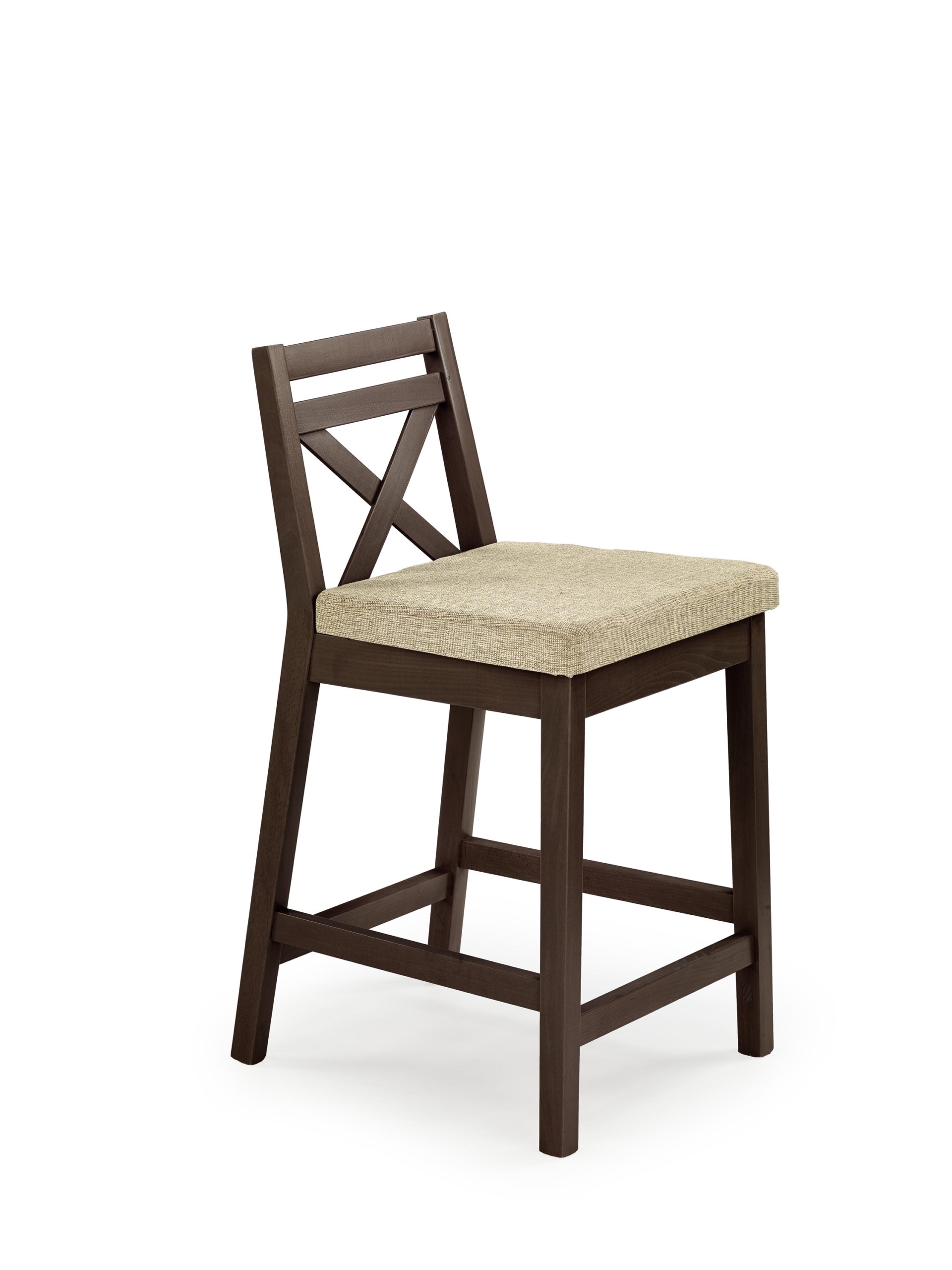 BORYS LOW bar stool, color: dark walnut / Lars 07