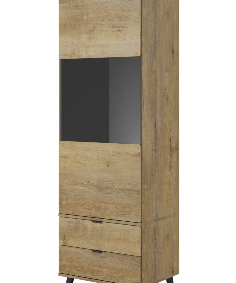 NEST W-2 display cabinet color: lefkas oak / black
