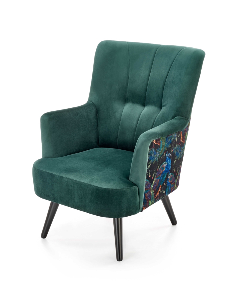 PAGONI chair color: dark green / black