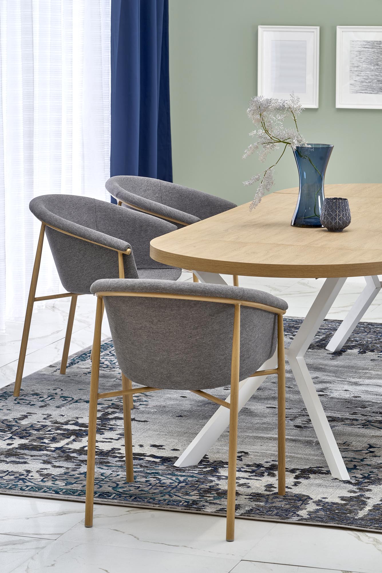 PERONI extension table, gold oak / white - Image 13