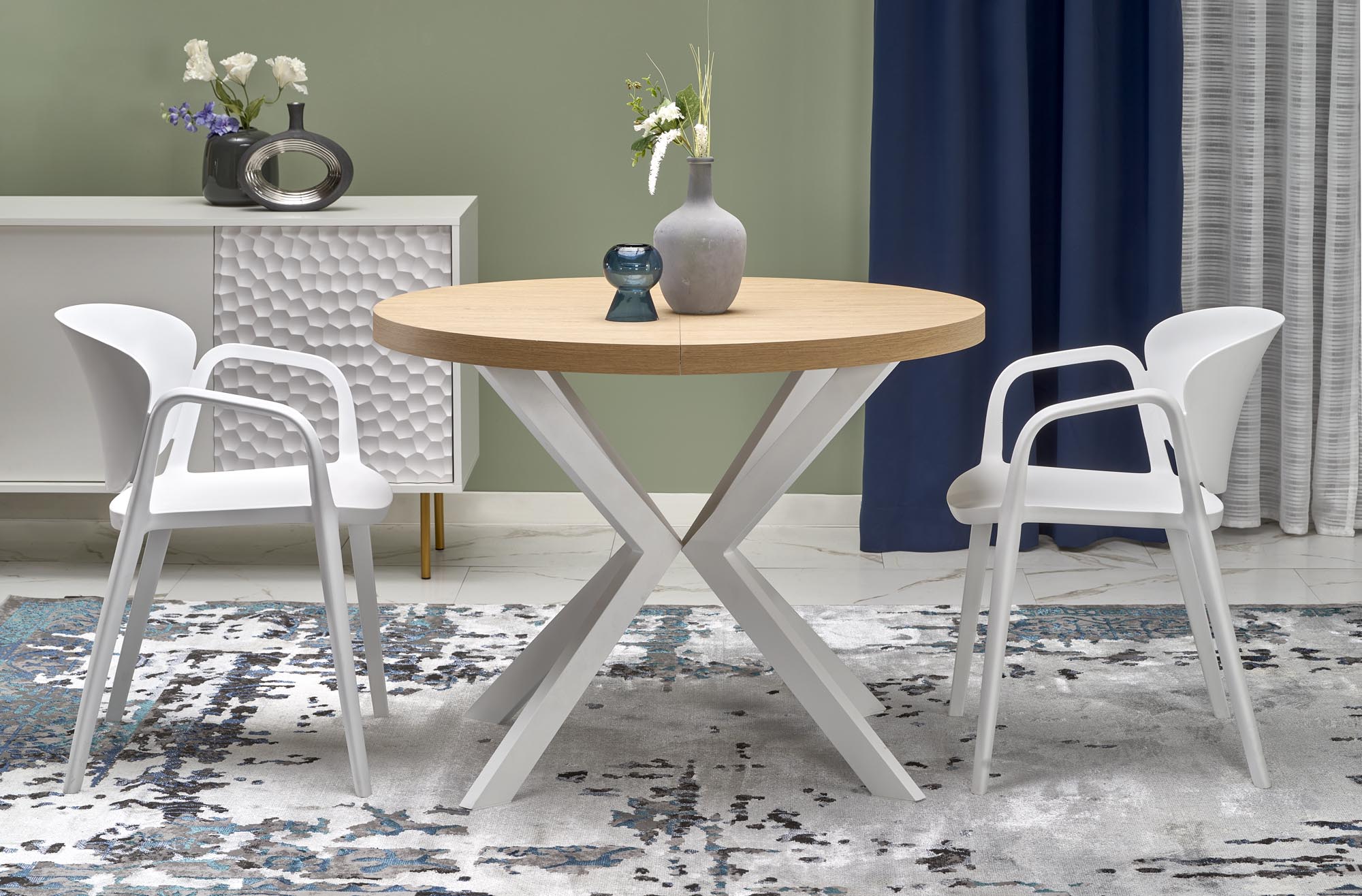 PERONI extension table, gold oak / white - Image 18