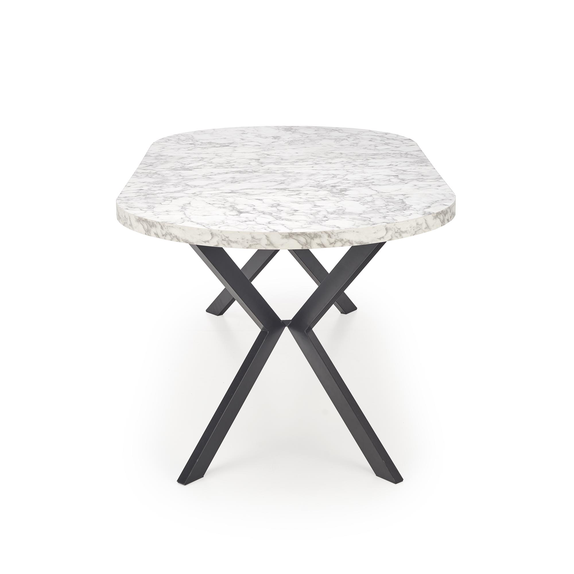 PERONI extension table, white marble / black - Image 9