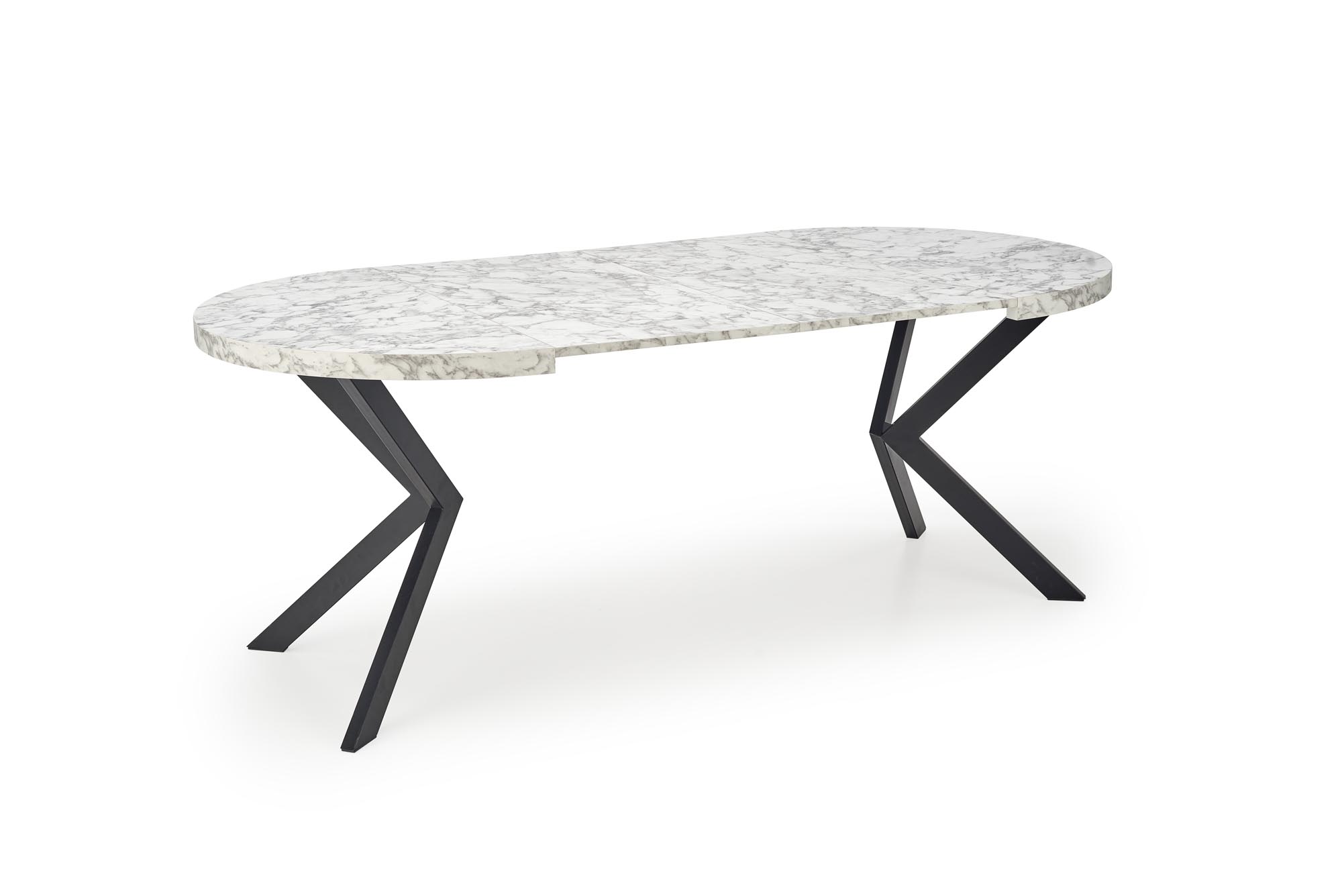 PERONI extension table, white marble / black - Image 10