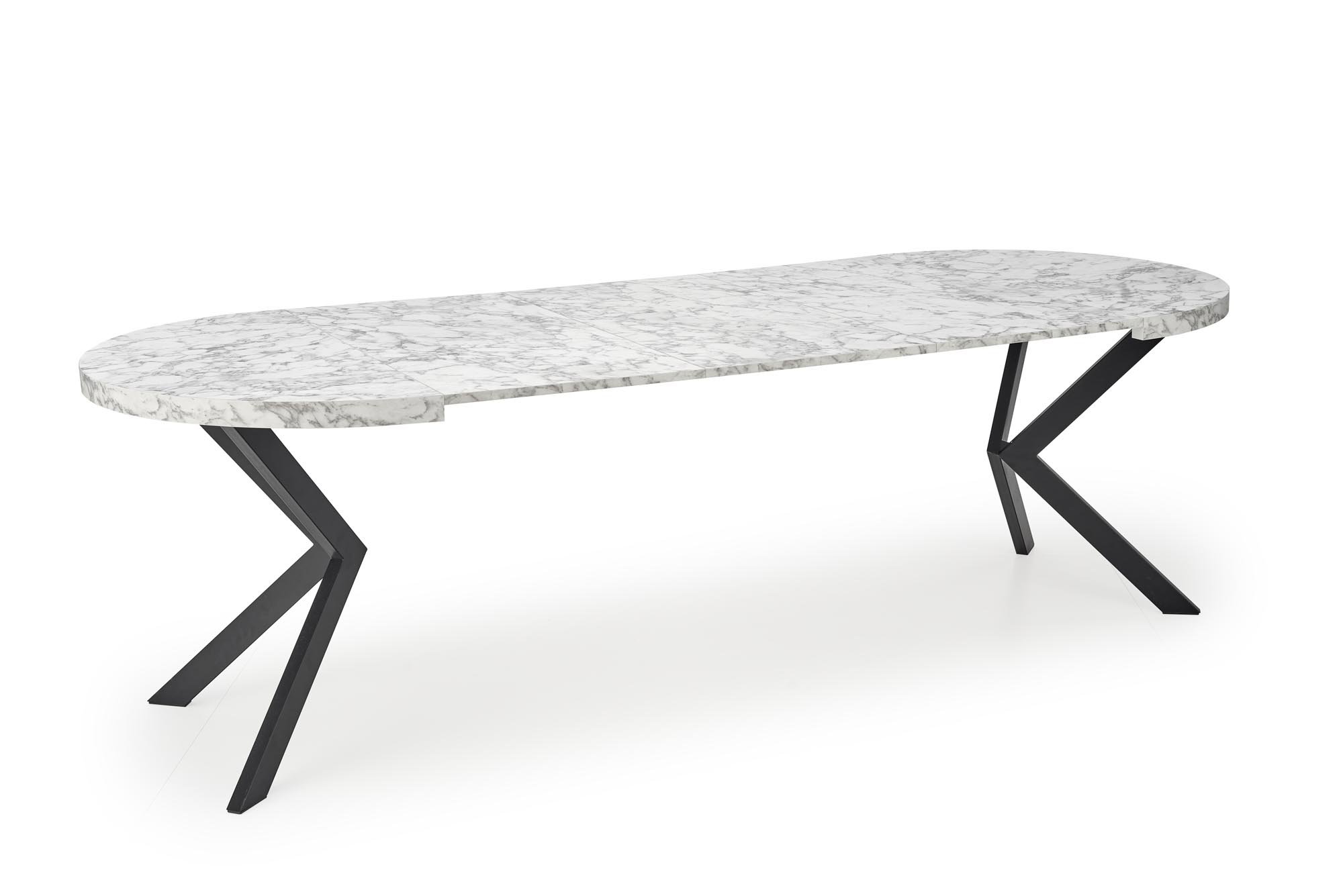 PERONI extension table, white marble / black - Image 11