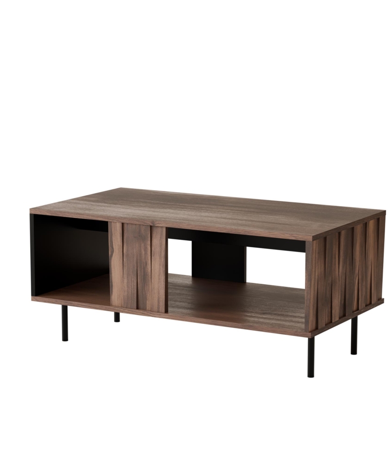 SWING coffe table, walnut / black