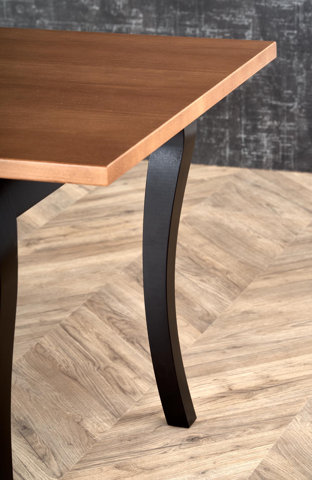 WINDSOR extension table, color: dark oak/black - Image 3