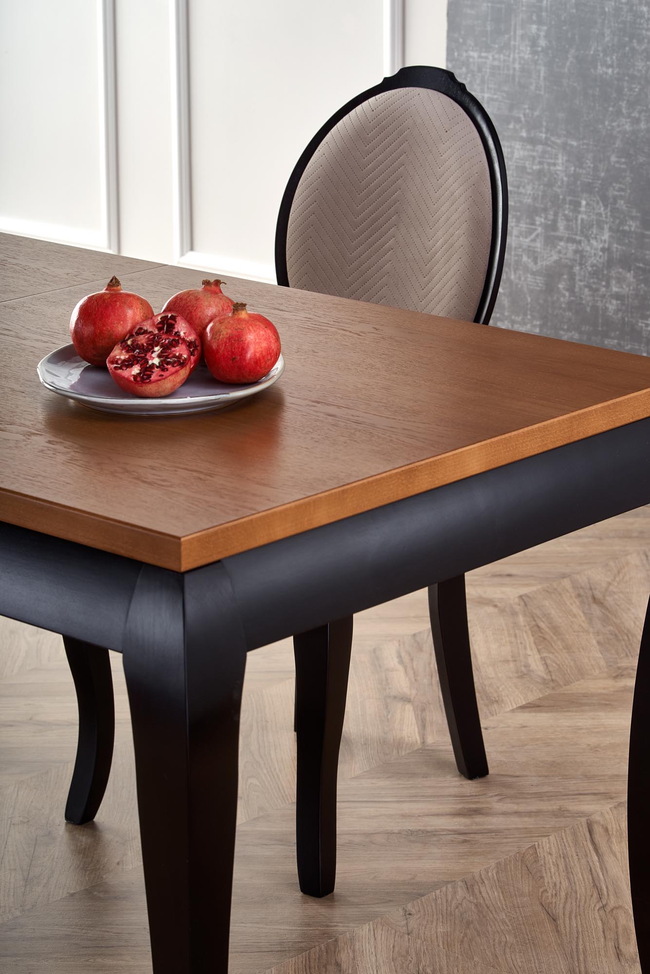 WINDSOR extension table, color: dark oak/black - Image 8