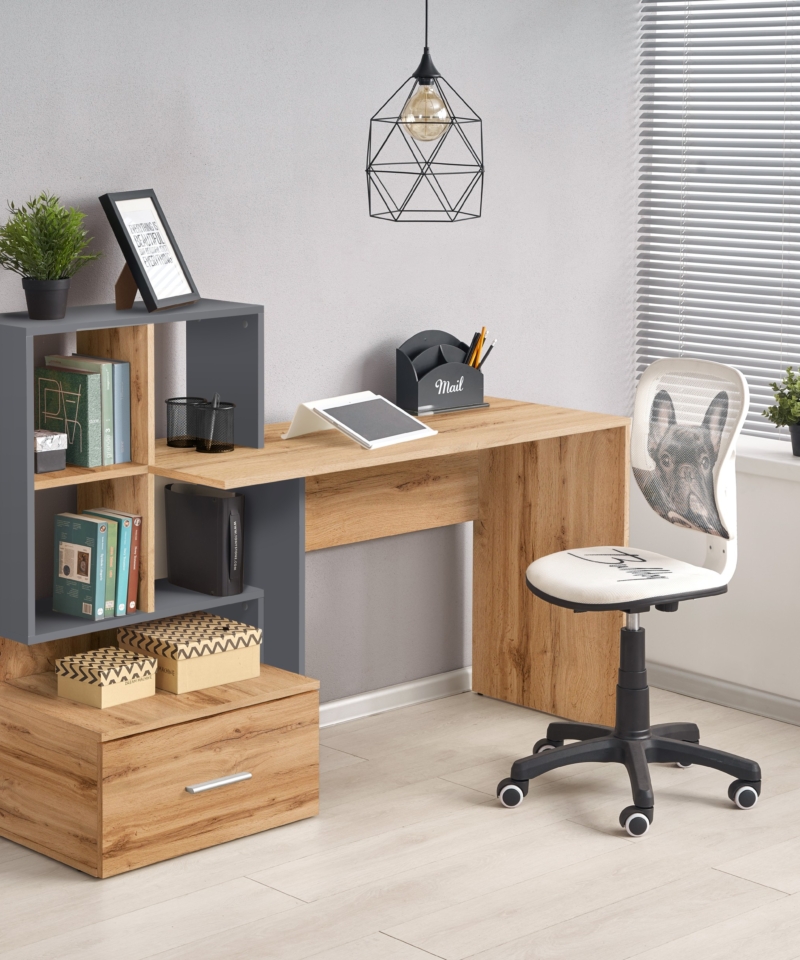GROSSO desk votan oak / anthracite