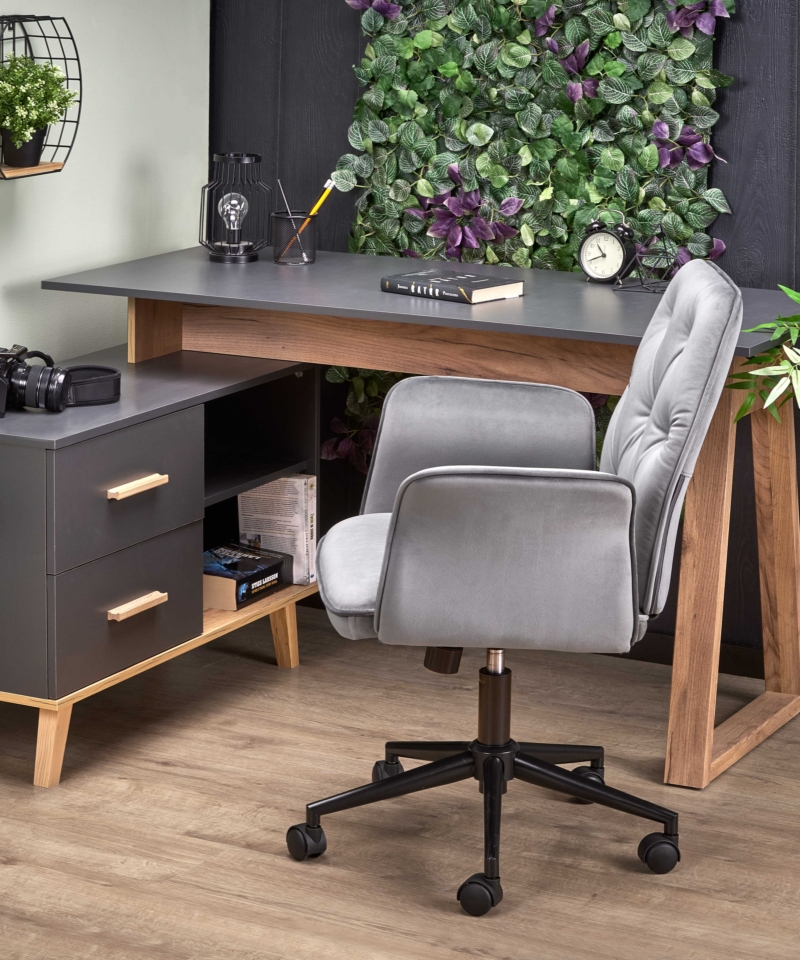 SERGIO XL, desk, anthracite matt - wotan oak