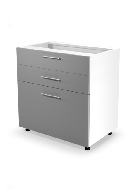 VENTO DS3-80/82 lower cabinet with drawers, color: white/light grey