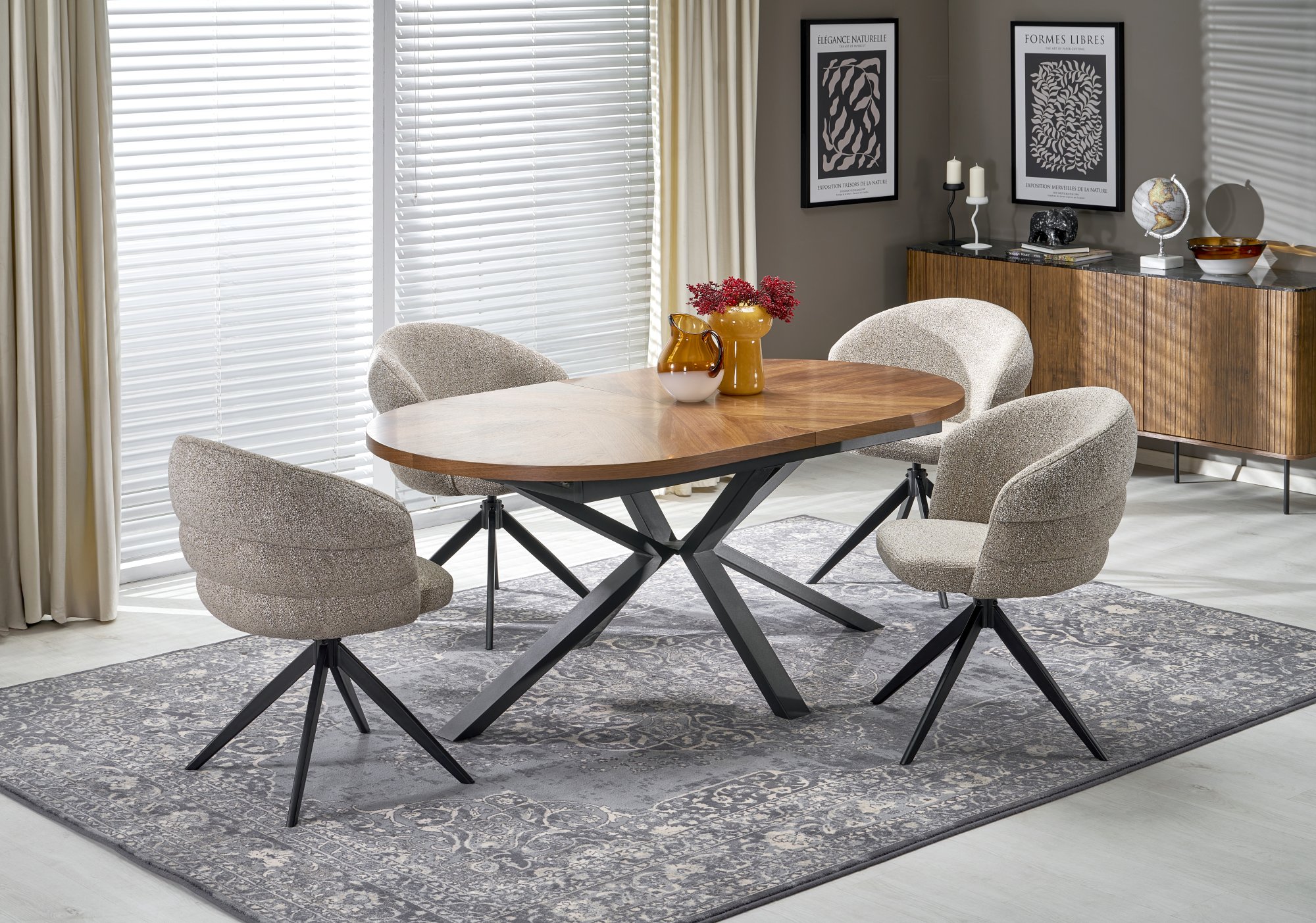 JASON extension table, color: walnut / black