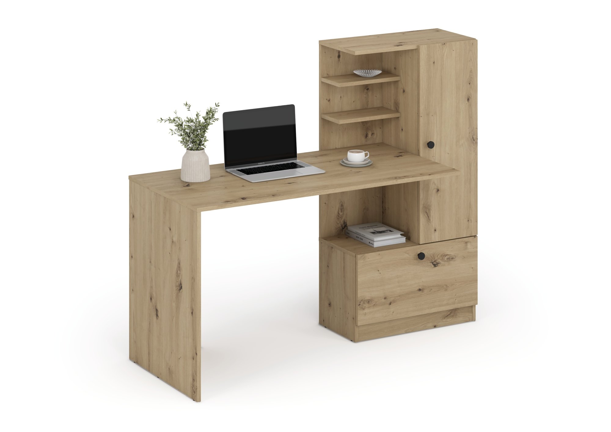HOBAS desk, artisan oak